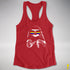 Pride Sloth Philly LGBTQ Pride Flag Sunglasses Women's Racerback Tank - Red